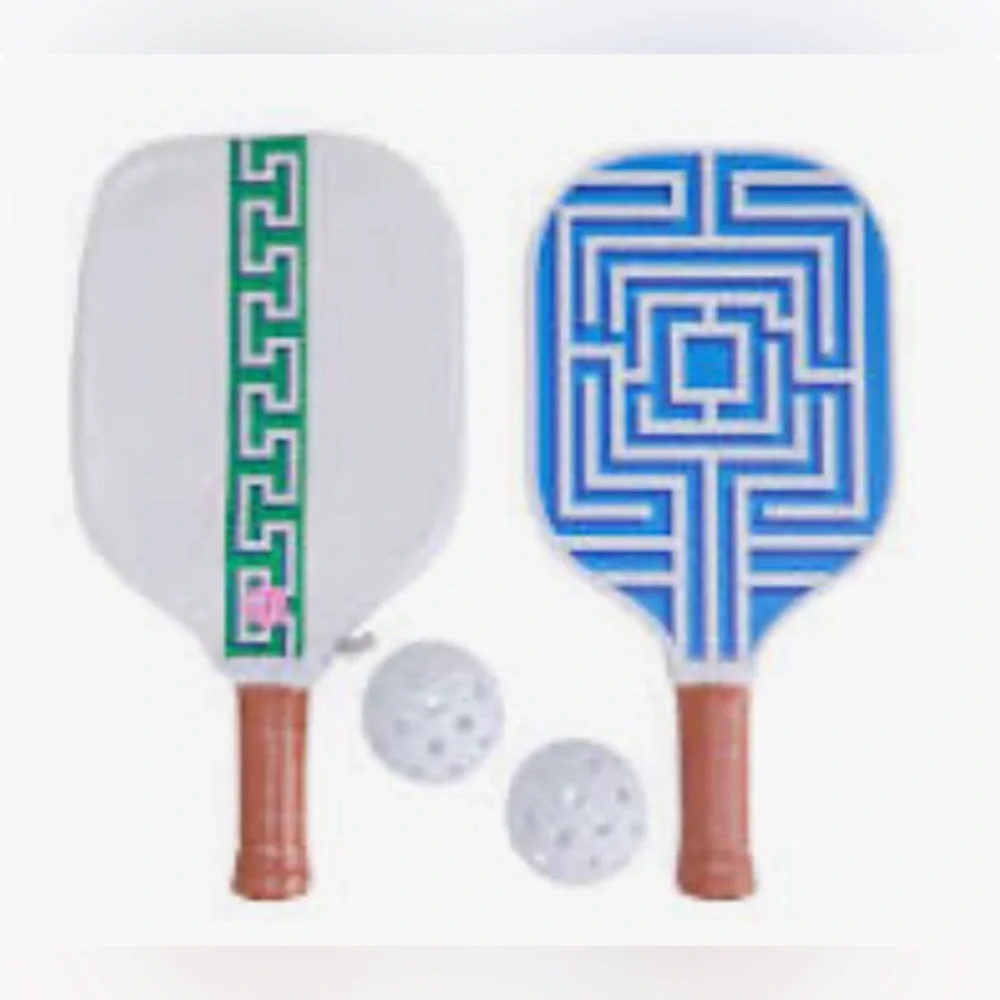 NEW JONATHAN ADLER LABYRINTH PICKLEBALL SET, IN BOX, GREAT GIFT OR FOR YOURSELF